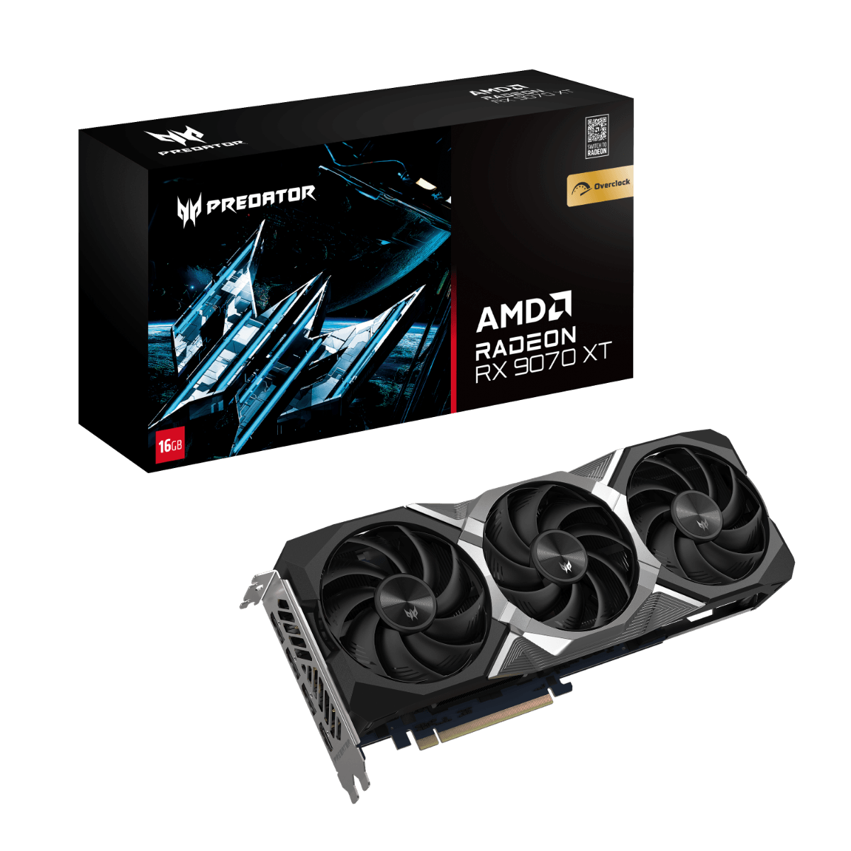 Predator BiFrost Grafikkort RX 9070 XT OC 16Go